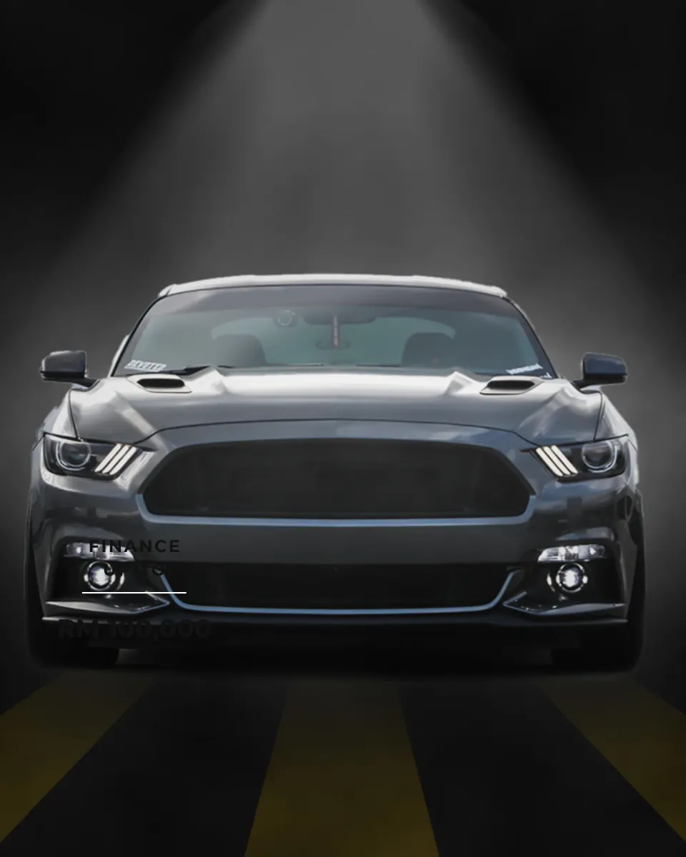 Grey sports car under a spotlight, car refinance with Perfect Pajak Car